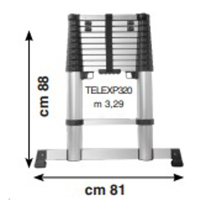 Vendita online Scala telescopica 11 gradini ultracompatta TELEXPRO 320